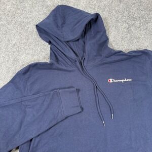 Champion Authentic Athleticwear Hoodie XXL Blue Long Sleeve Pullover‎ Men's
